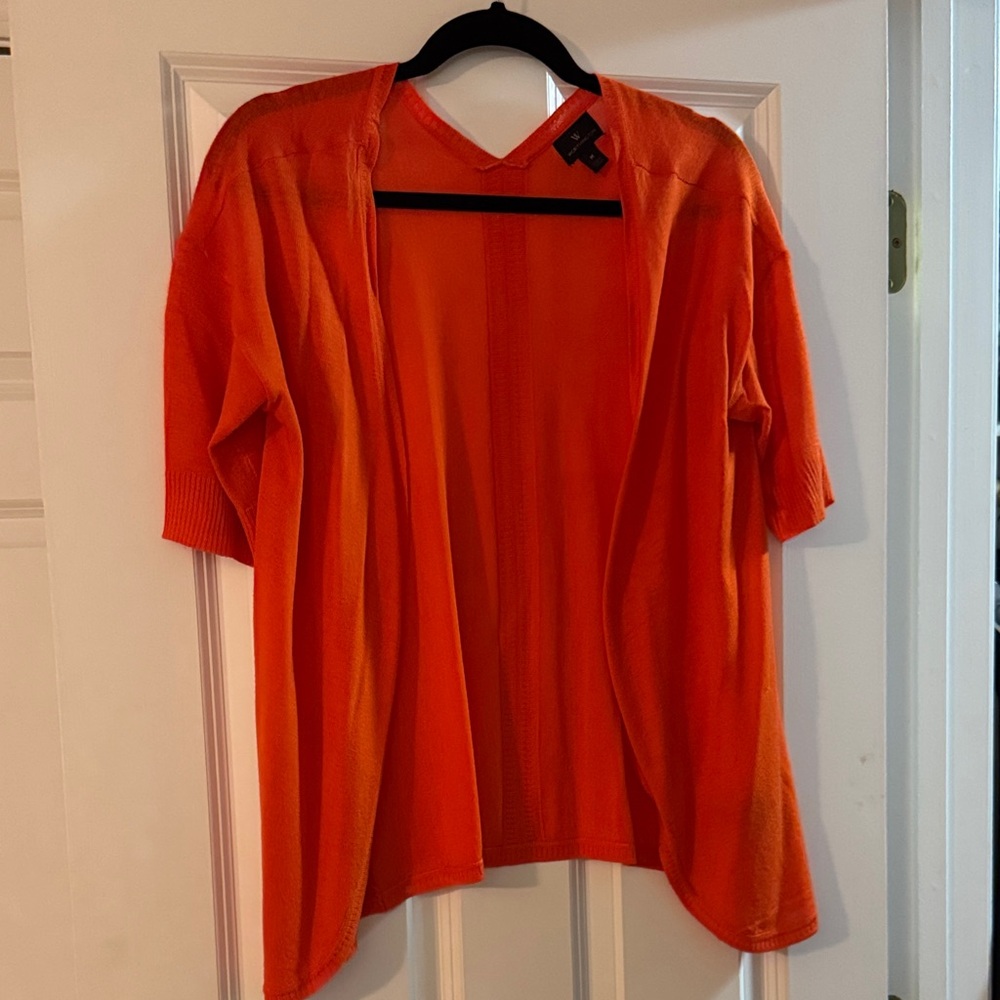 Worthington Bright Orange Cardigan Light Weight